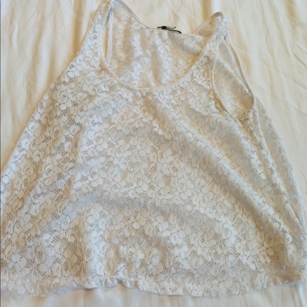 White Lace Tank Top